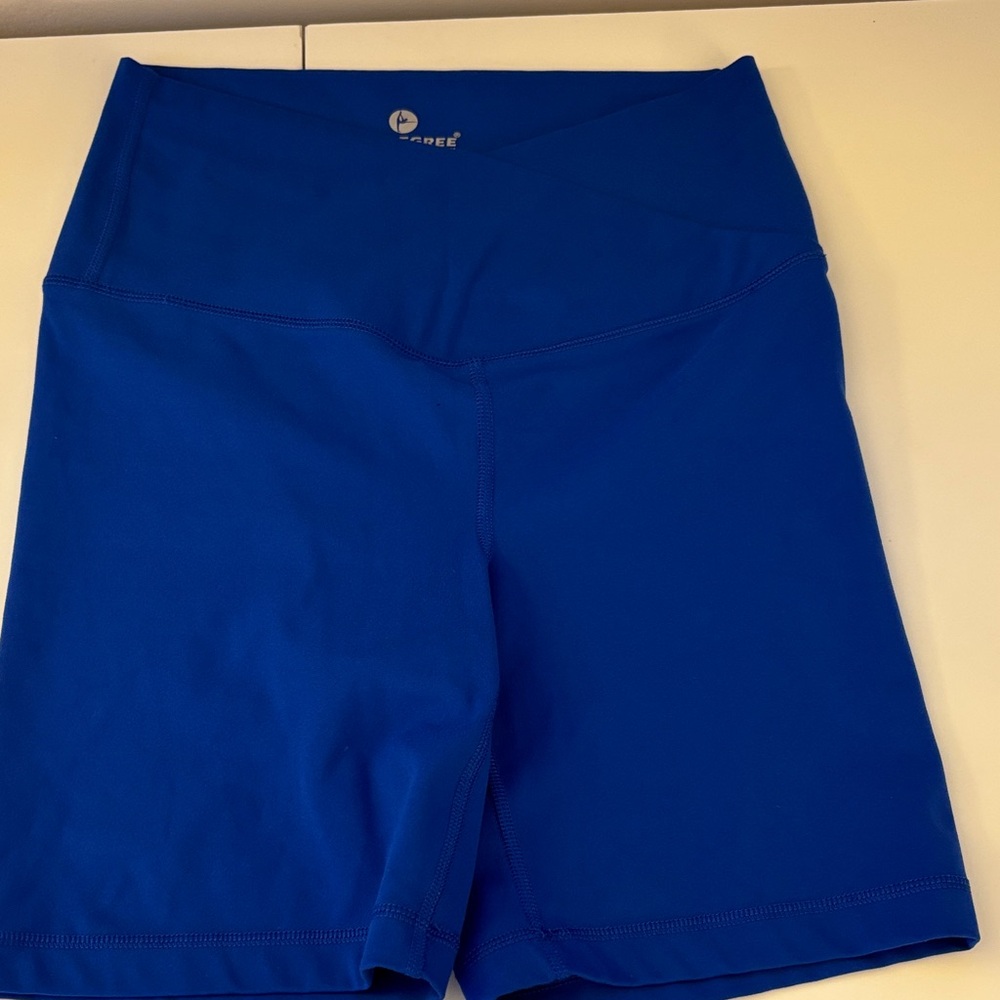 90 Degree By Reflex Royal Blue Bike Shorts